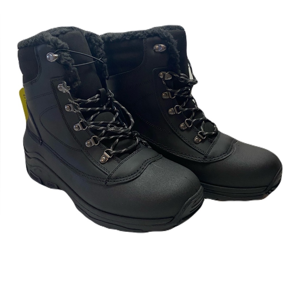 New Black Winter Women’s Boots 9 New Faux Fur Lined Snow Boots All In Motio